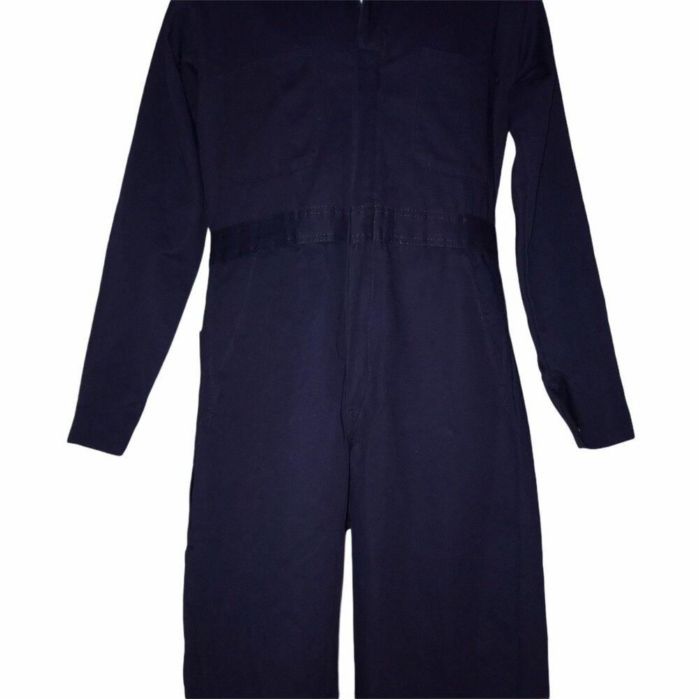 Red Kap Blue Twill Mens Coveralls 42-LN Long Pre-Shrunk Long Sleeve Workwear - Picture 3 of 8